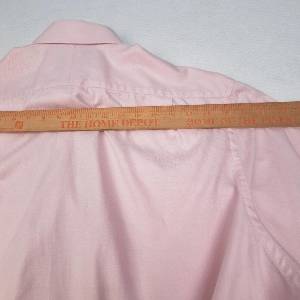 Charles Tyrwhitt Dress Shirt Mens 17.5‎ 35 Pink Classic Fit Egyptian Cotton Luxe